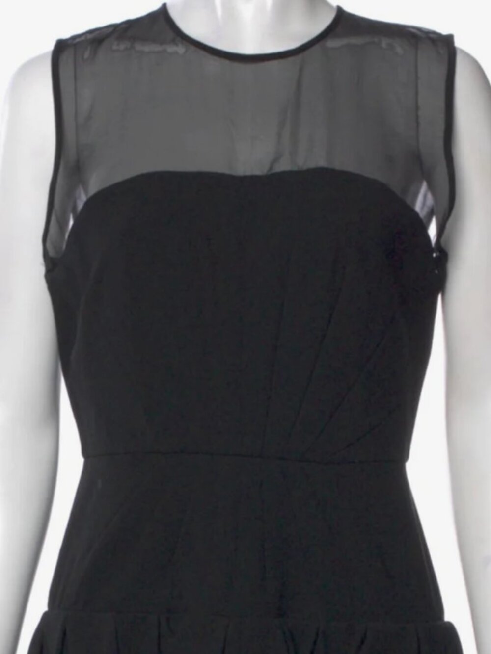 Diane von Furstenberg Sleevlesss A-Line Dress Black Dress with Pockets, Size 10